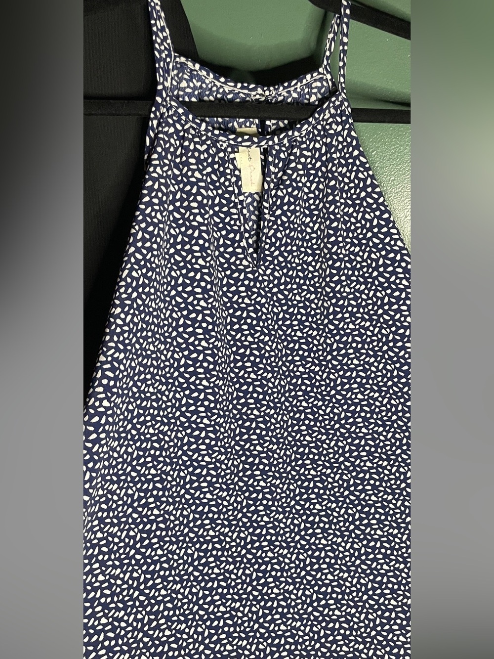 Perfect Peach- Adorable Sleeveless Navy and White Sling Neck..Size-XL